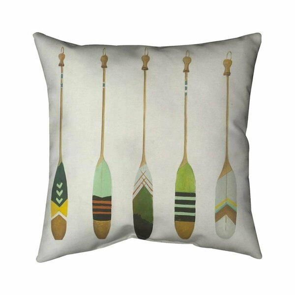 Begin Home Decor 26 x 26 in. Colorful Nautical Oars-Double Sided Print Indoor Pillow 5541-2626-SP14